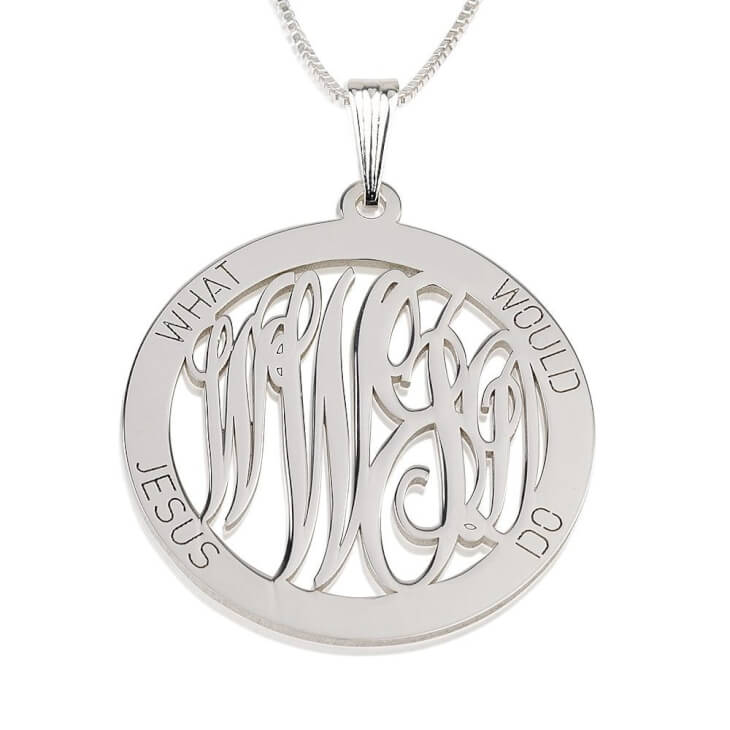 Sterling Silver What Would Jesus Do Necklace