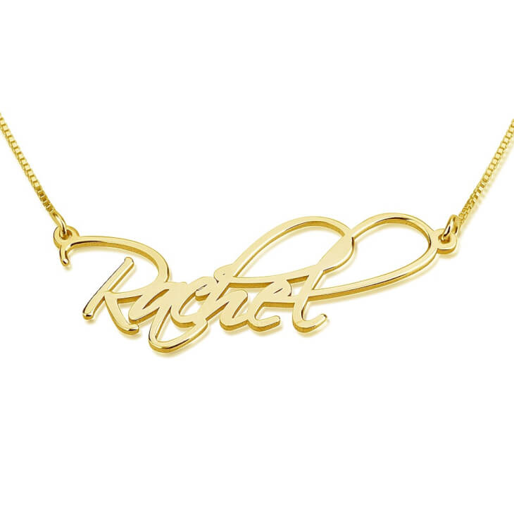 24K Gold Plated Script Name Necklace